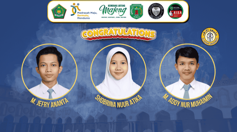 Tiga Siswa MAN 2 Kudus Lolos ke Universitas Al-Azhar Kairo, Mesir