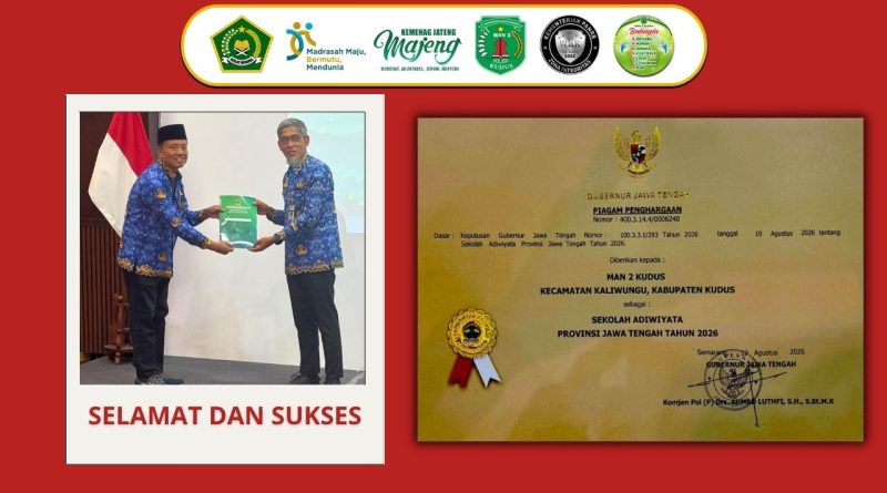 MAN 2 Kudus Raih Penghargaan Sekolah Adiwiyata Provinsi Jawa Tengah 2026