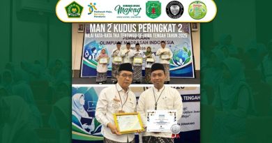 MAN 2 Kudus Raih Terbaik 2 Madrasah Aliyah dengan Rerata Nilai Tertinggi Tingkat Jawa Tengah